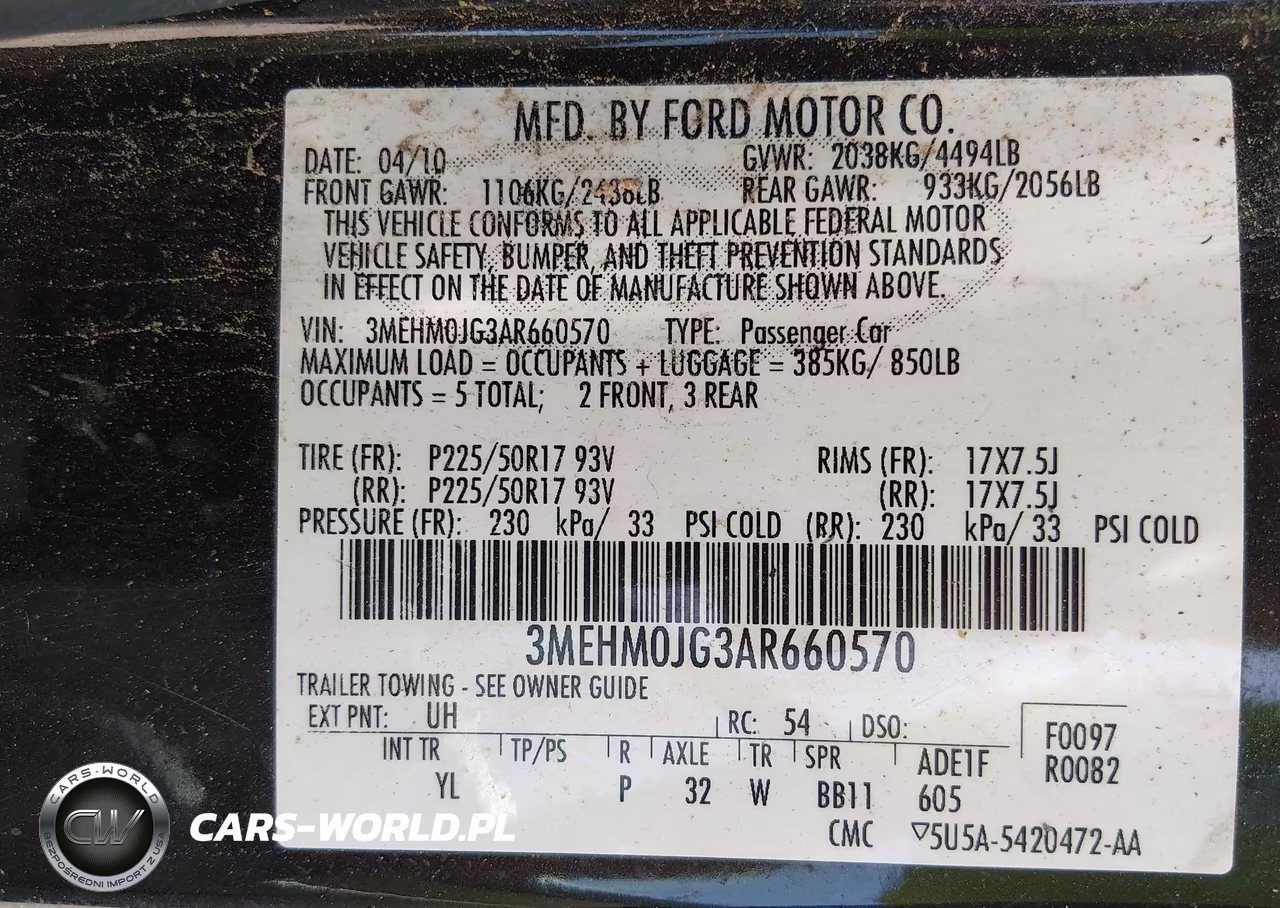 2010 Mercury Milan Premier VIN:3MEHM0JG3AR660570 - 9
