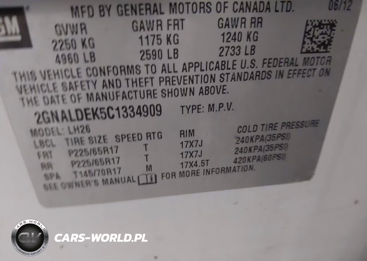 2012 Chevrolet Equinox Lt W-1Lt VIN:2GNALDEK5C1334909 - 9