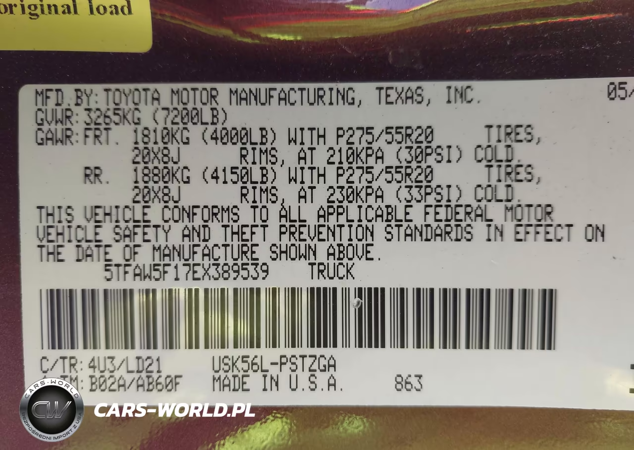 2014 Toyota Tundra 1794 5.7L V8 VIN:5TFAW5F17EX389539 - 9