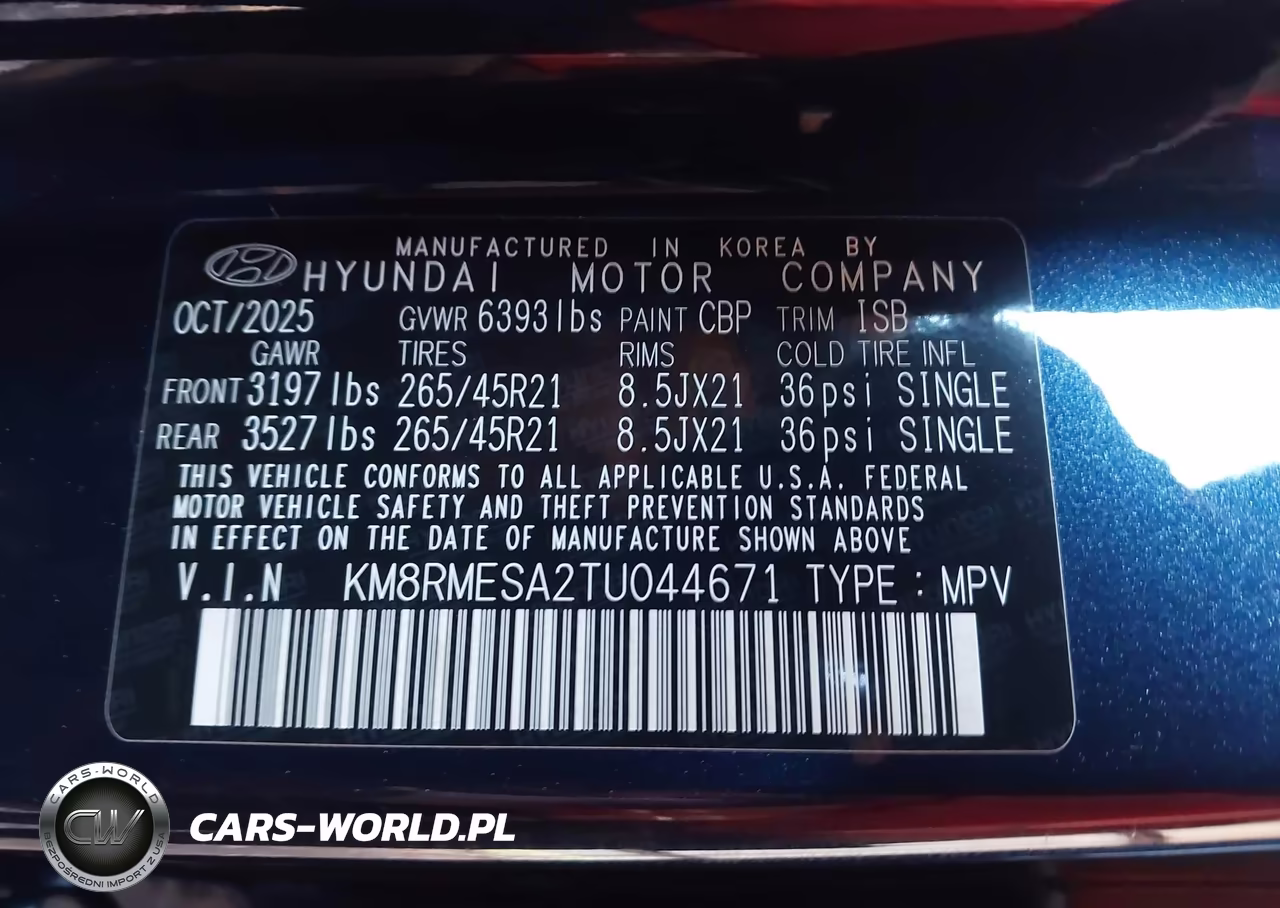 2026 Hyundai Palisade Hev Calligraphy VIN:KM8RMESA2TU044671 - 9