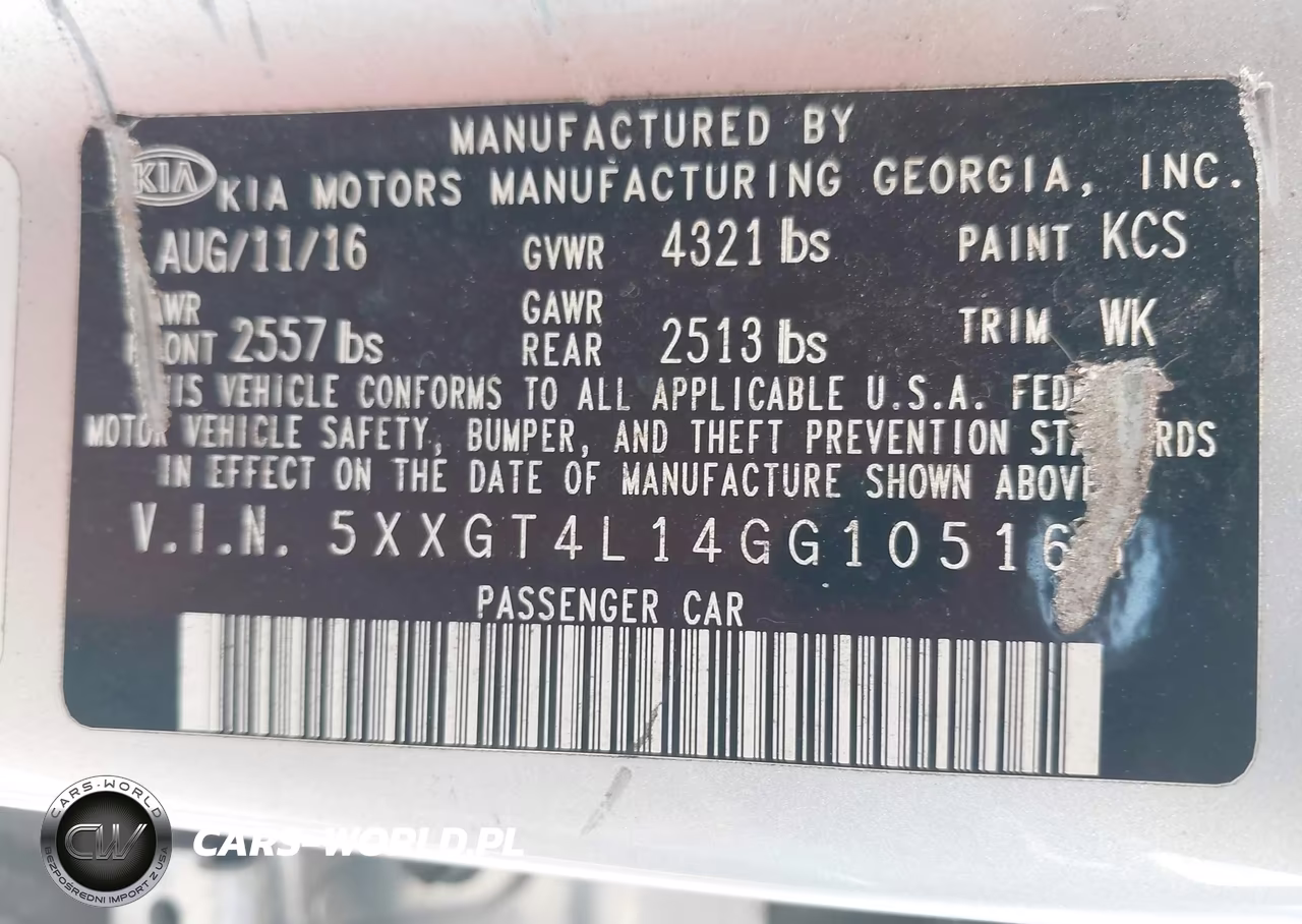 2016 Kia Optima Lx Turbo VIN:5XXGT4L14GG105165 - 9