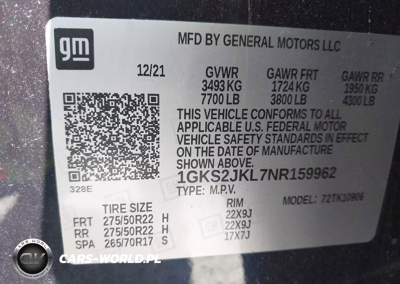 2022 GMC Yukon Xl 4Wd Denali VIN:1GKS2JKL7NR159962 - 9