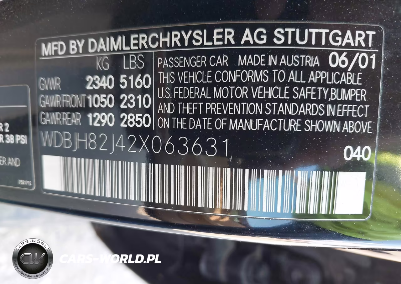 2002 Mercedes-Benz E 320 4M VIN:WDBJH82J42X063631 - 9