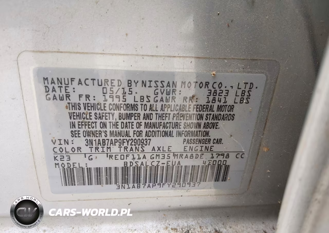 2015 Nissan Sentra S VIN:3N1AB7AP9FY290937 - 9