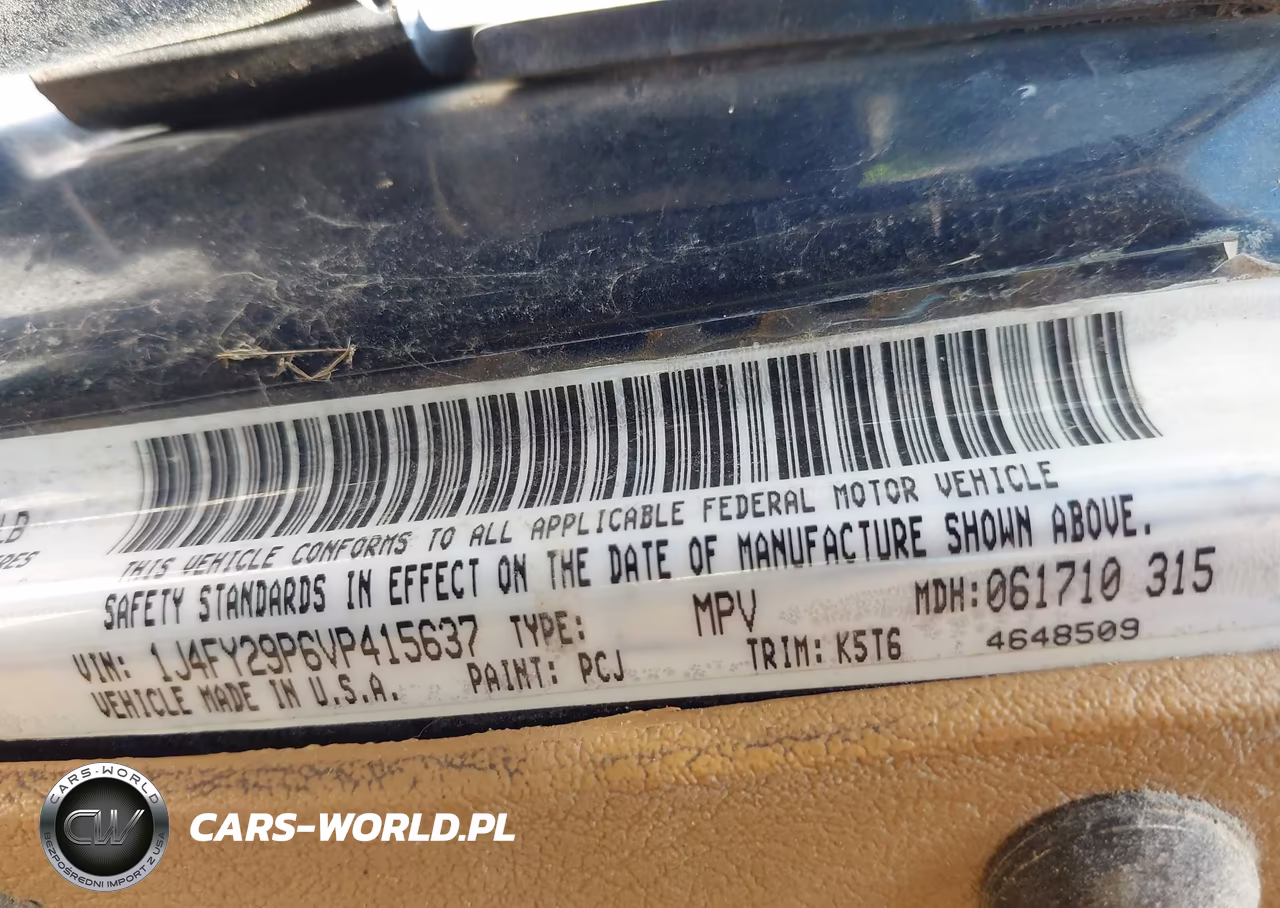1997 Jeep Wrangler Se VIN:1J4FY29P6VP415637 - 9