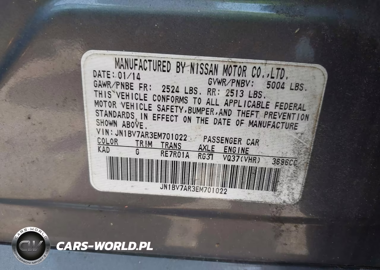2014 Infiniti Q50 Premium VIN:JN1BV7AR3EM701022 - 9
