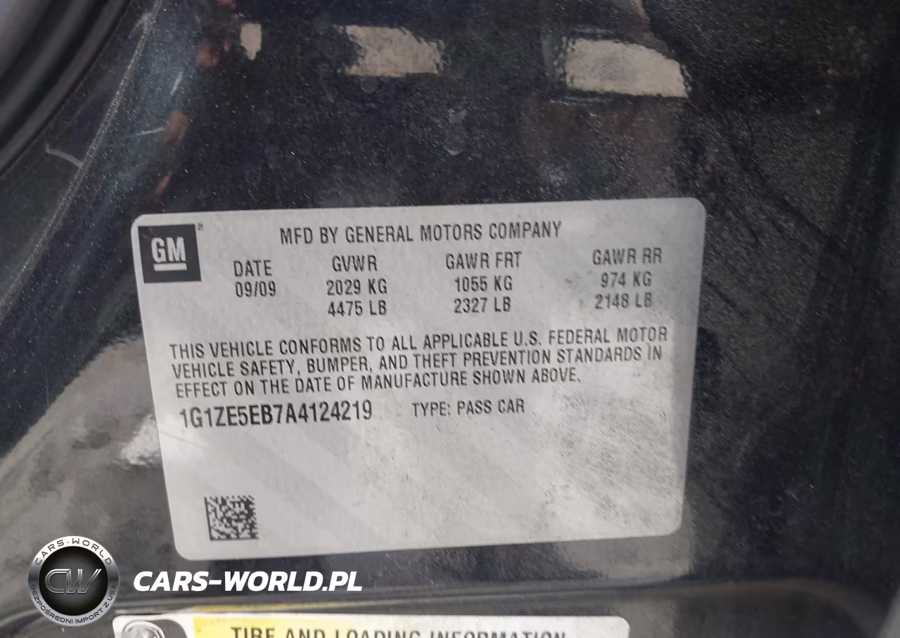 CHEVROLET MALIBU VIN:1G1ZE5EB7A4124219 - 9