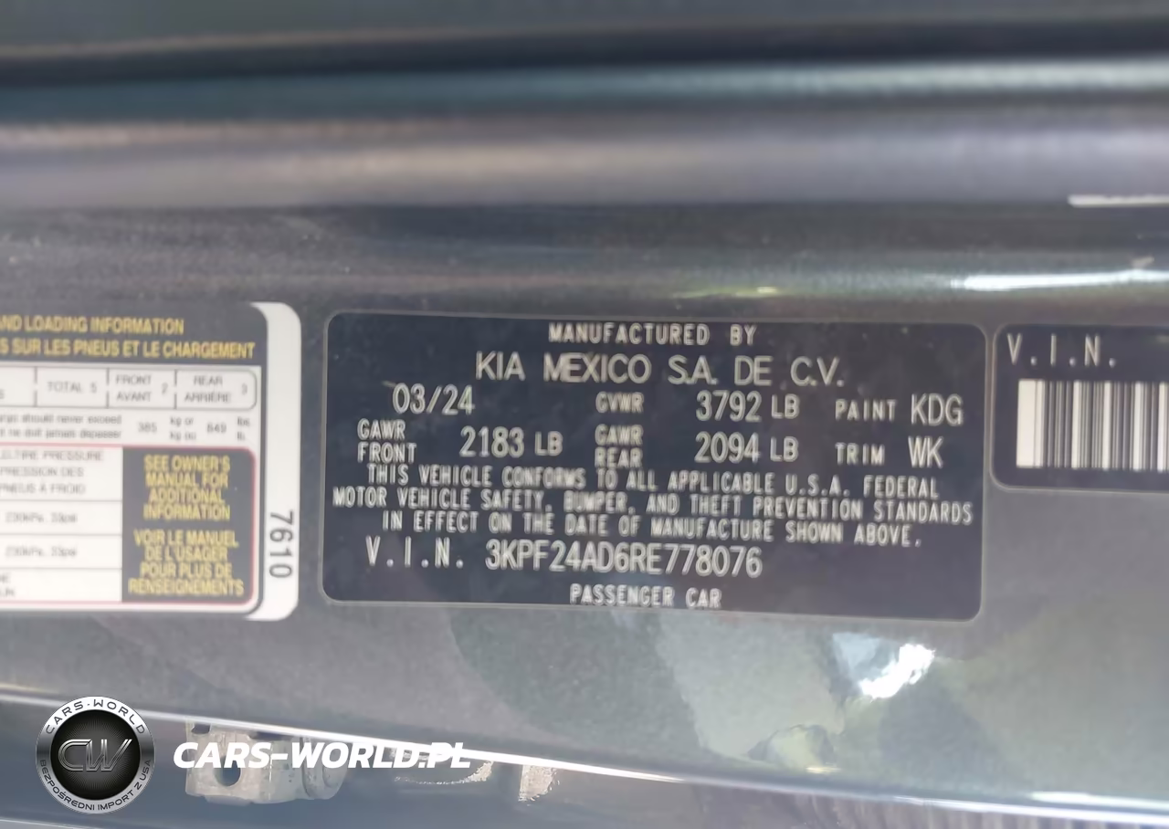 2024 Kia Forte Lxs VIN:3KPF24AD6RE778076 - 9