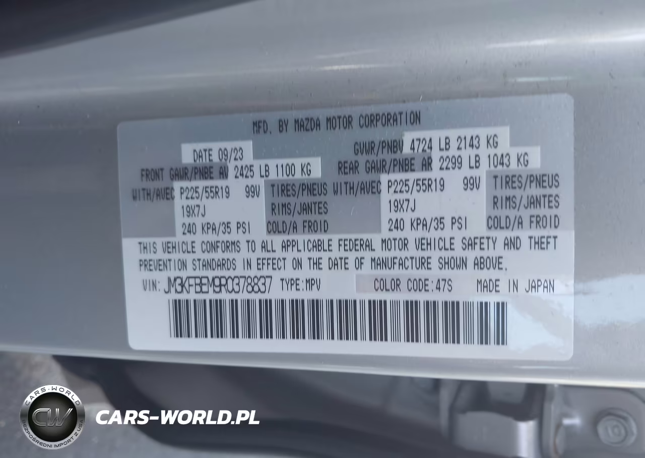 2024 Mazda Cx-5 2.5 S Premium Plus VIN:JM3KFBEM9R0378837 - 9