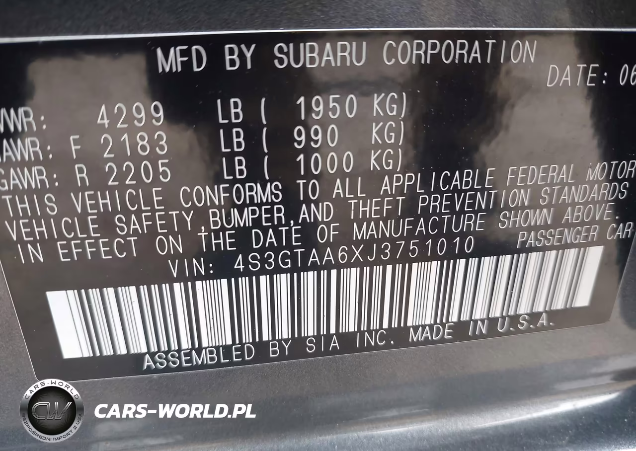 2018 Subaru Impreza 2.0I VIN:4S3GTAA6XJ3751010 - 9