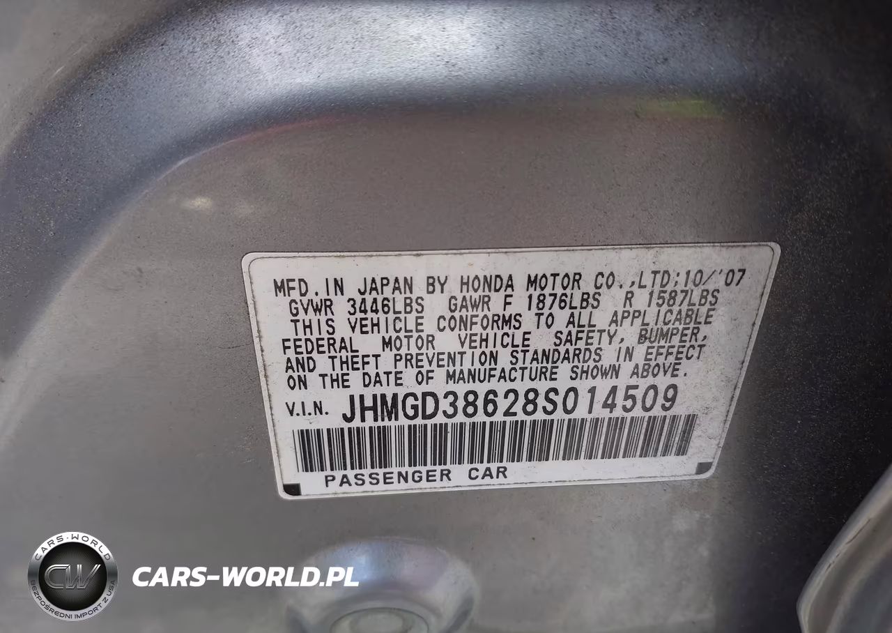 2008 Honda Fit Sport VIN:JHMGD38628S014509 - 9