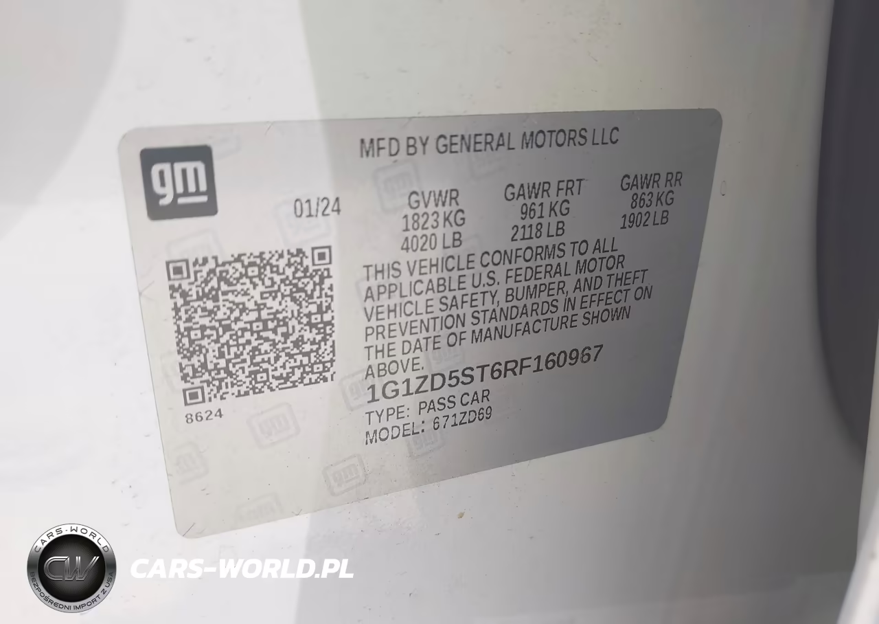 2024 Chevrolet Malibu Fwd 1Lt VIN:1G1ZD5ST6RF160967 - 9