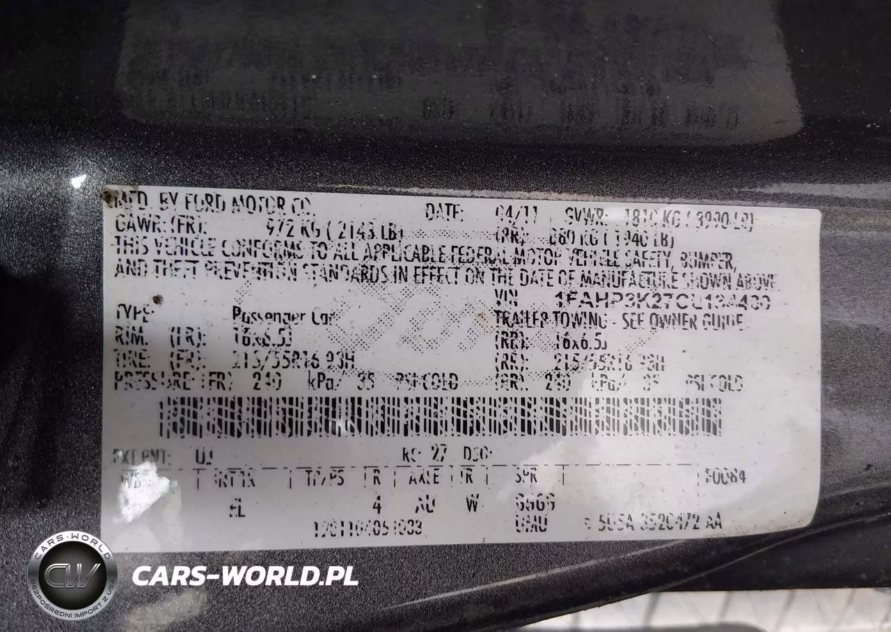 2012 Ford Focus Se VIN:1FAHP3K27CL134480 - 9