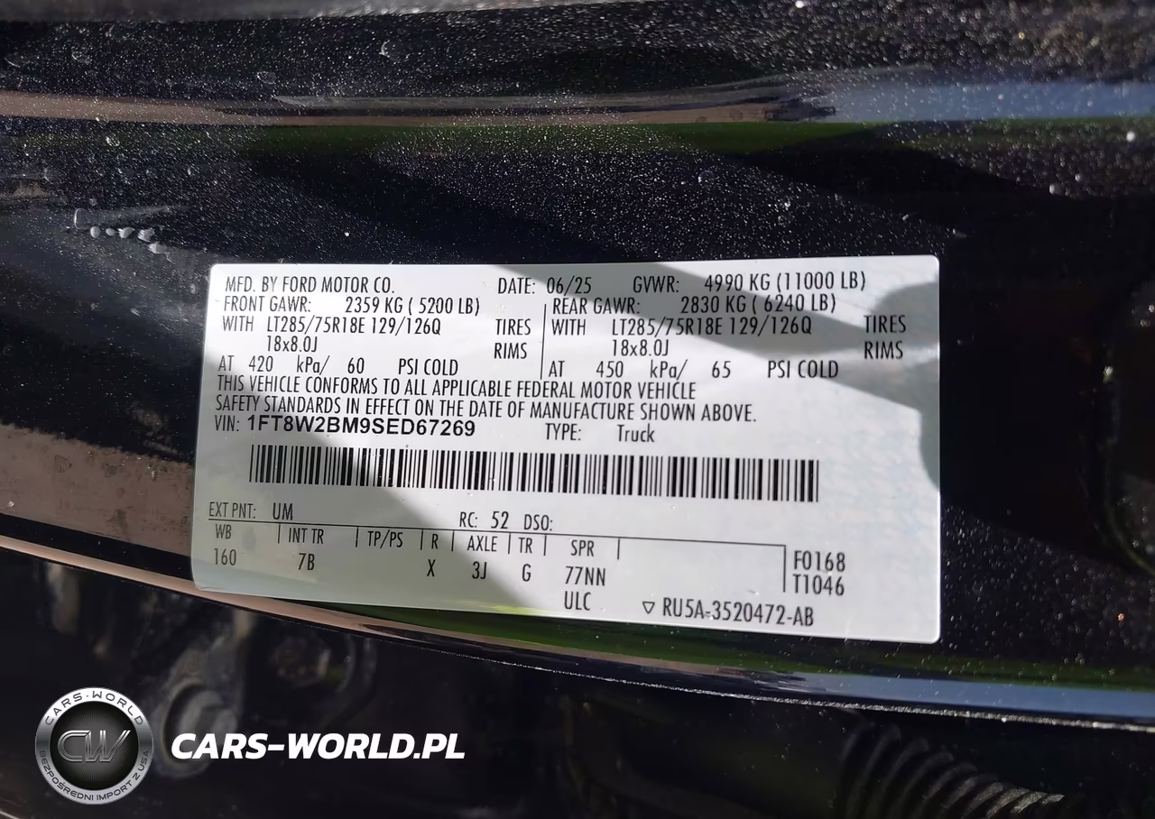 2025 Ford F-250 Platinum VIN:1FT8W2BM9SED67269 - 9