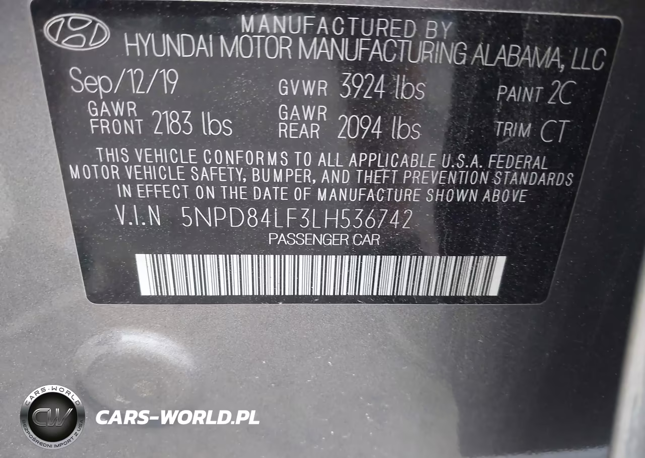 2020 Hyundai Elantra Limited VIN:5NPD84LF3LH536742 - 9