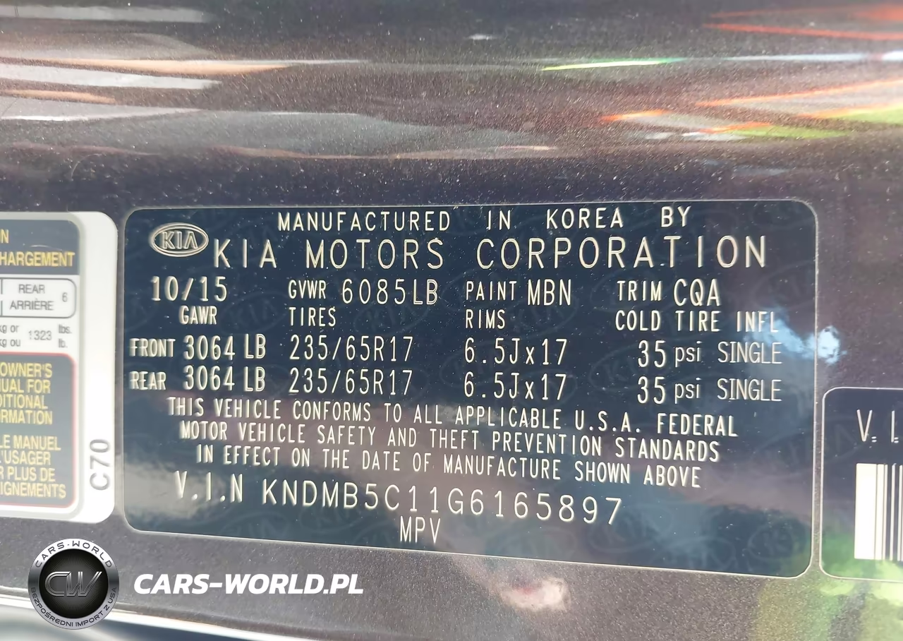 2016 Kia Sedona Lx VIN:KNDMB5C11G6165897 - 9