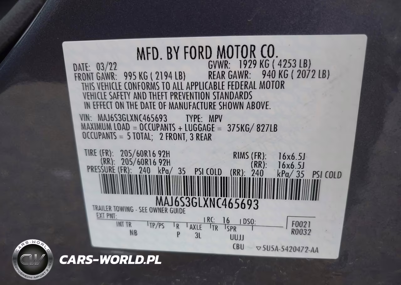 2022 Ford Ecosport Se VIN:MAJ6S3GLXNC465693 - 9
