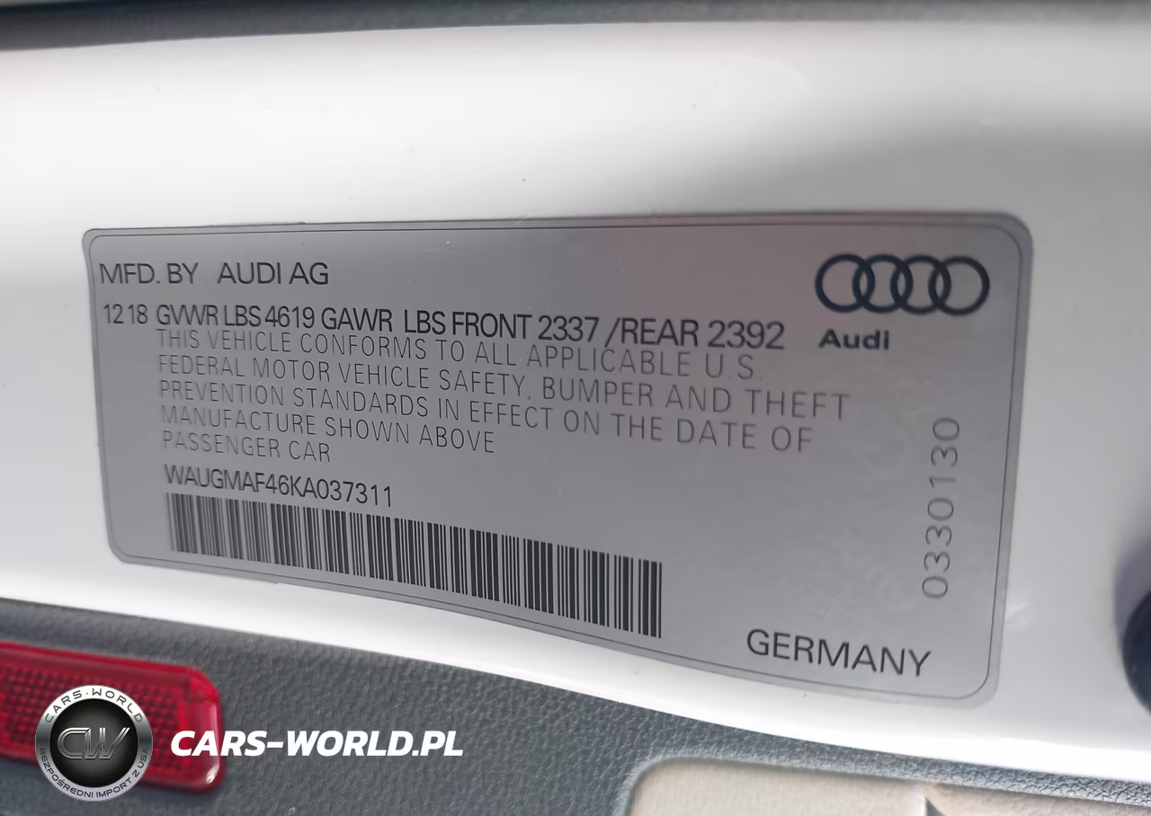2019 Audi A4 40 Premium VIN:WAUGMAF46KA037311 - 9