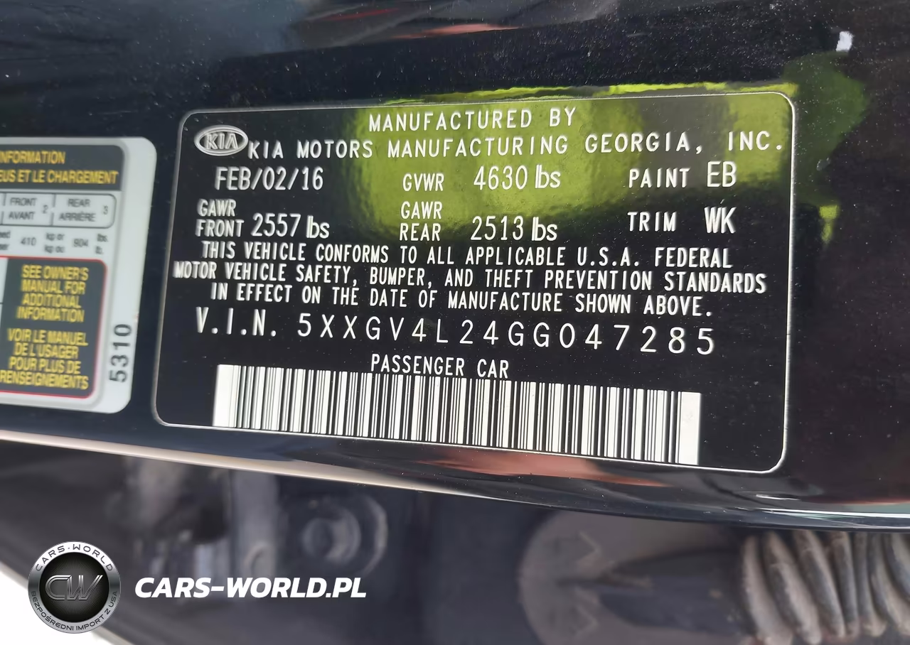 2016 Kia Optima Sxl Turbo VIN:5XXGV4L24GG047285 - 9