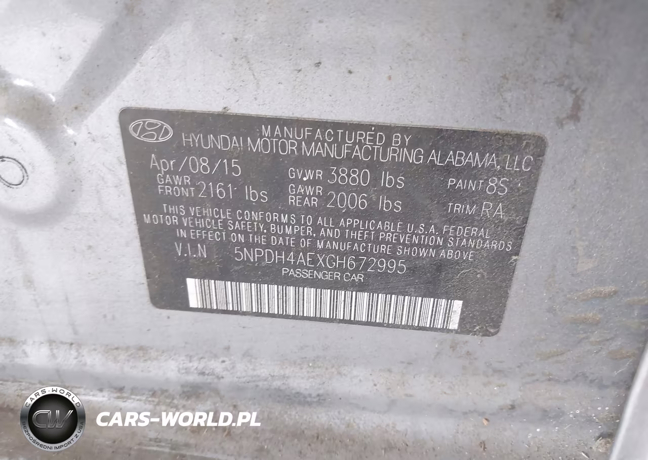 2016 Hyundai Elantra Se VIN:5NPDH4AEXGH672995 - 9