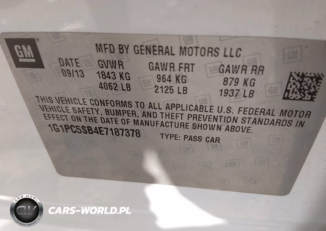 2014 Chevrolet Cruze 1Lt Auto VIN:1G1PC5SB4E7187378 - 9