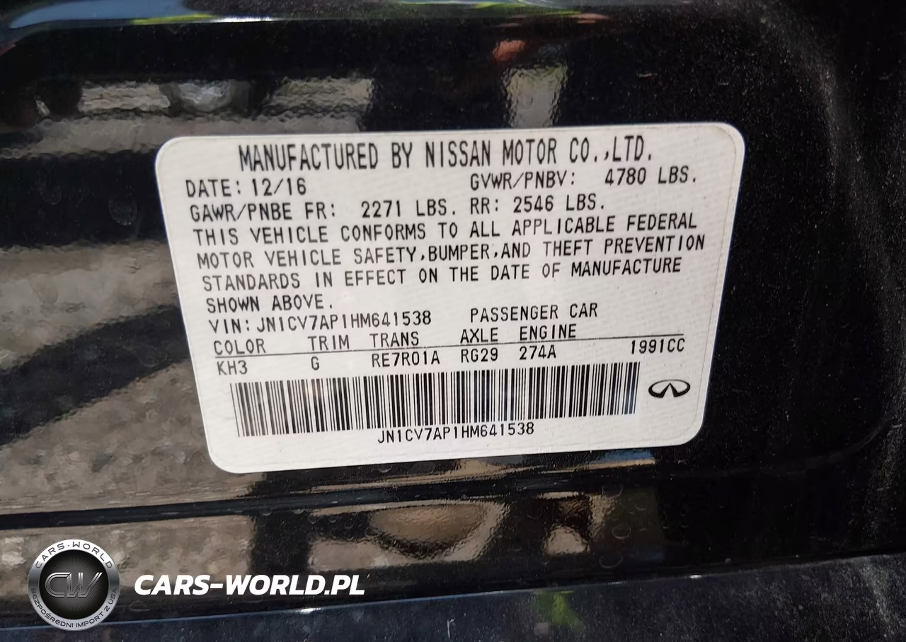 INFINITI Q50 VIN:JN1CV7AP1HM641538 - 9