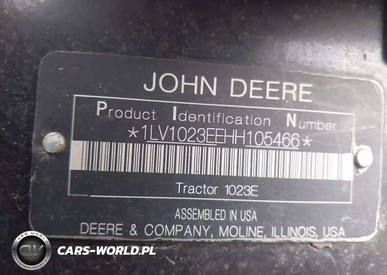 2017 John Deere Subcompact Tractor VIN:1LV1023EEHH105466 - 9