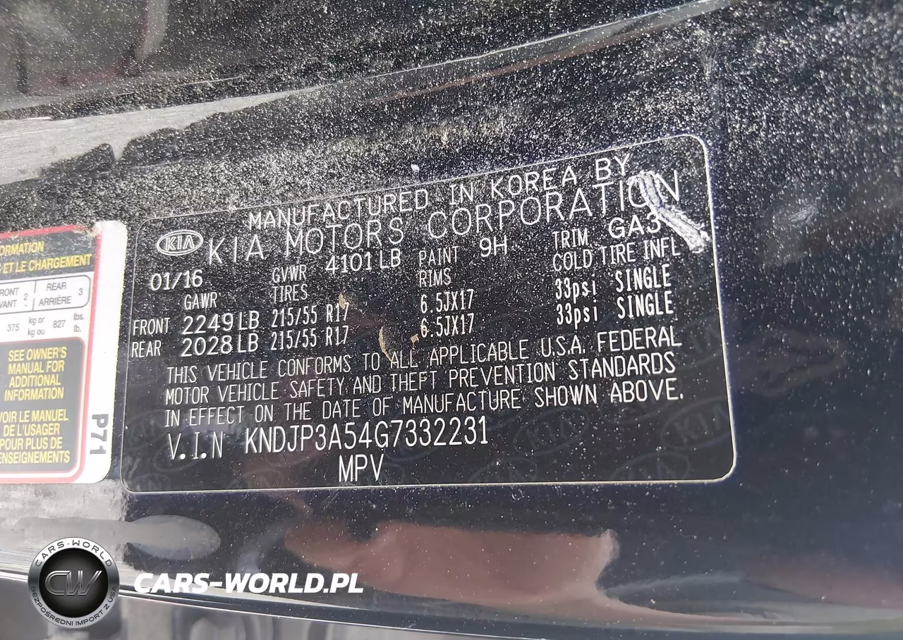 2016 Kia Soul + VIN:KNDJP3A54G7332231 - 9