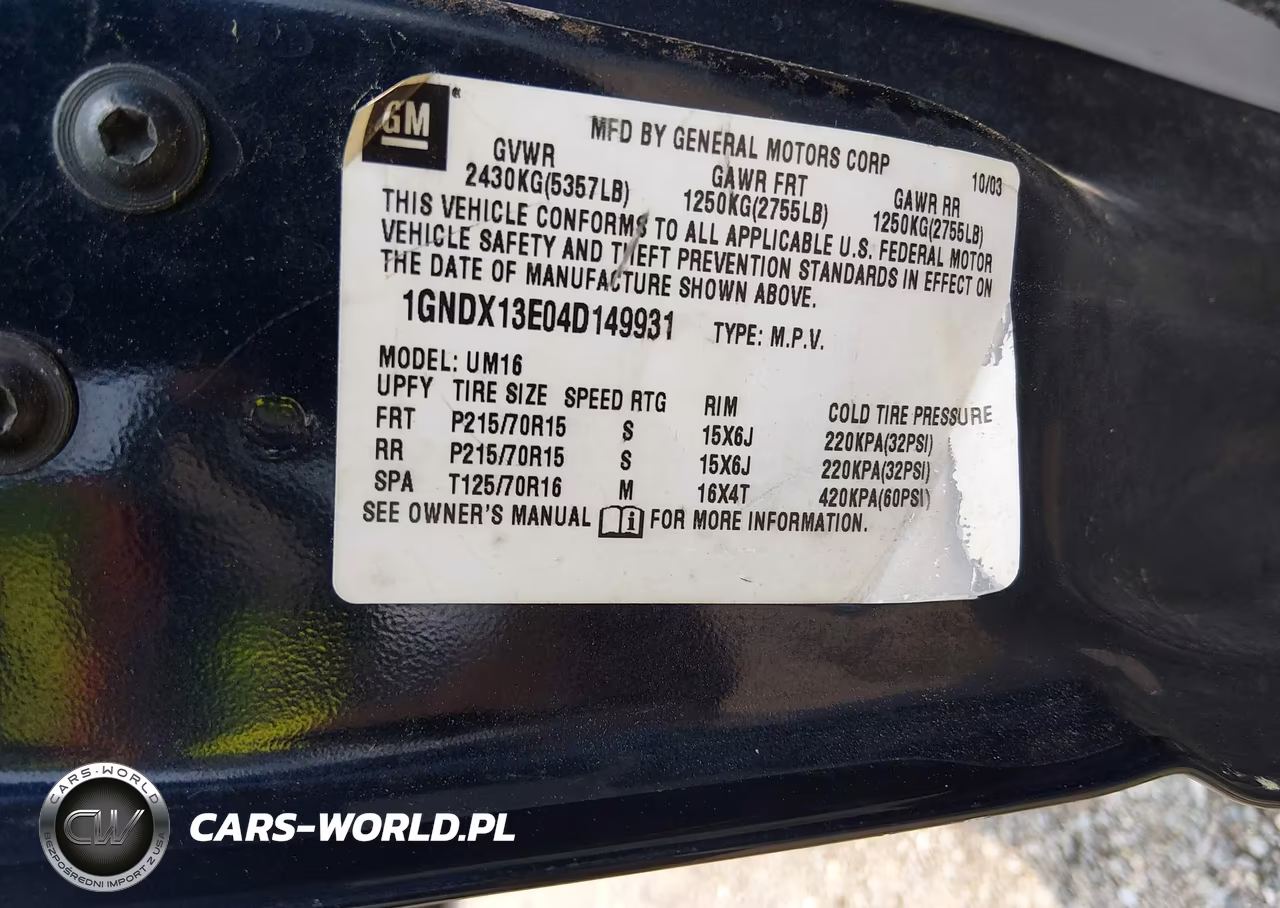 2004 Chevrolet Venture Lt VIN:1GNDX13E04D149931 - 9