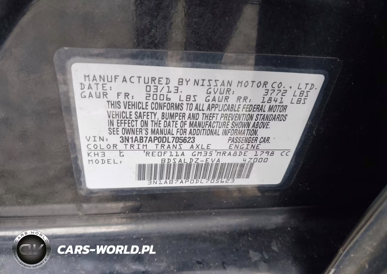2013 Nissan Sentra Sv VIN:3N1AB7AP0DL705623 - 9