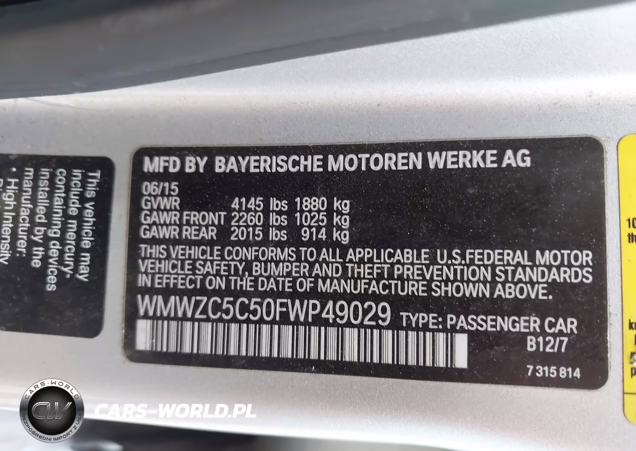2015 Mini Countryman Cooper S VIN:WMWZC5C50FWP49029 - 9