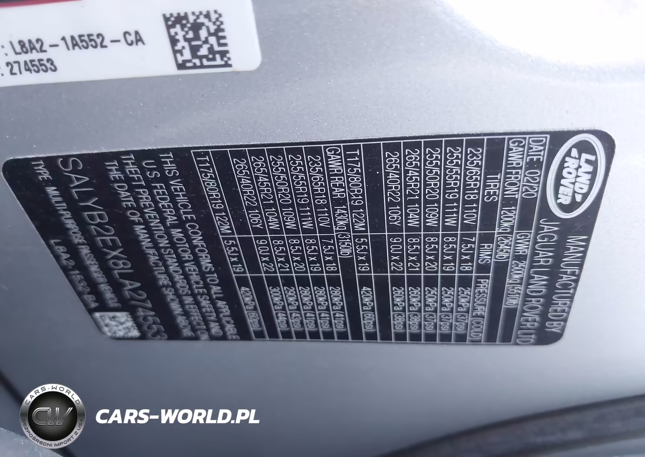 2020 Land Rover Range Rover Velar P250 S VIN:SALYB2EX8LA274553 - 9