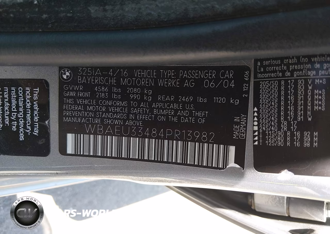 2004 BMW 325Xi VIN:WBAEU33484PR13982 - 9