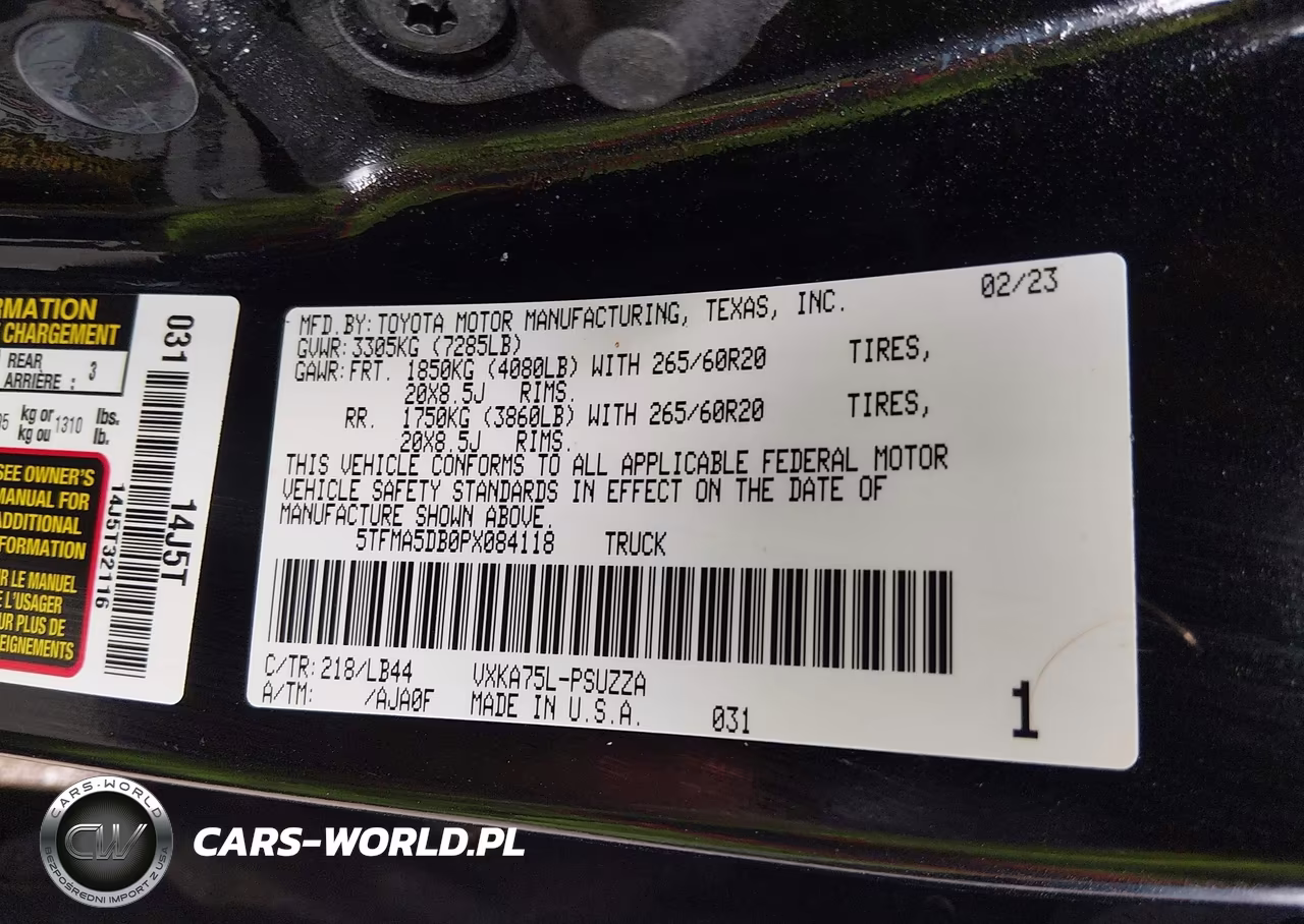 2023 Toyota Tundra 1794 Edition VIN:5TFMA5DB0PX084118 - 9
