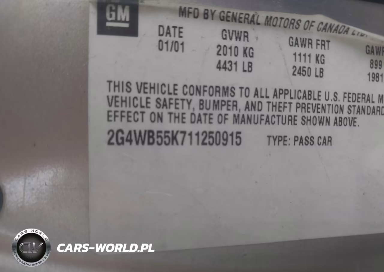 2001 Buick Regal Ls VIN:2G4WB55K711250915 - 9
