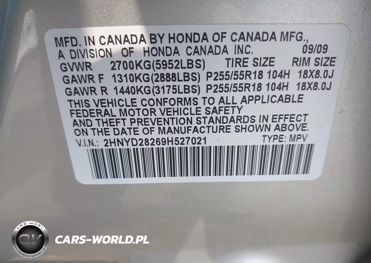 2009 Acura Mdx VIN:2HNYD28269H527021 - 9