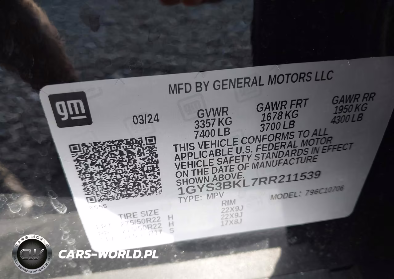 2024 Cadillac Escalade 2Wd Premium Luxury VIN:1GYS3BKL7RR211539 - 9