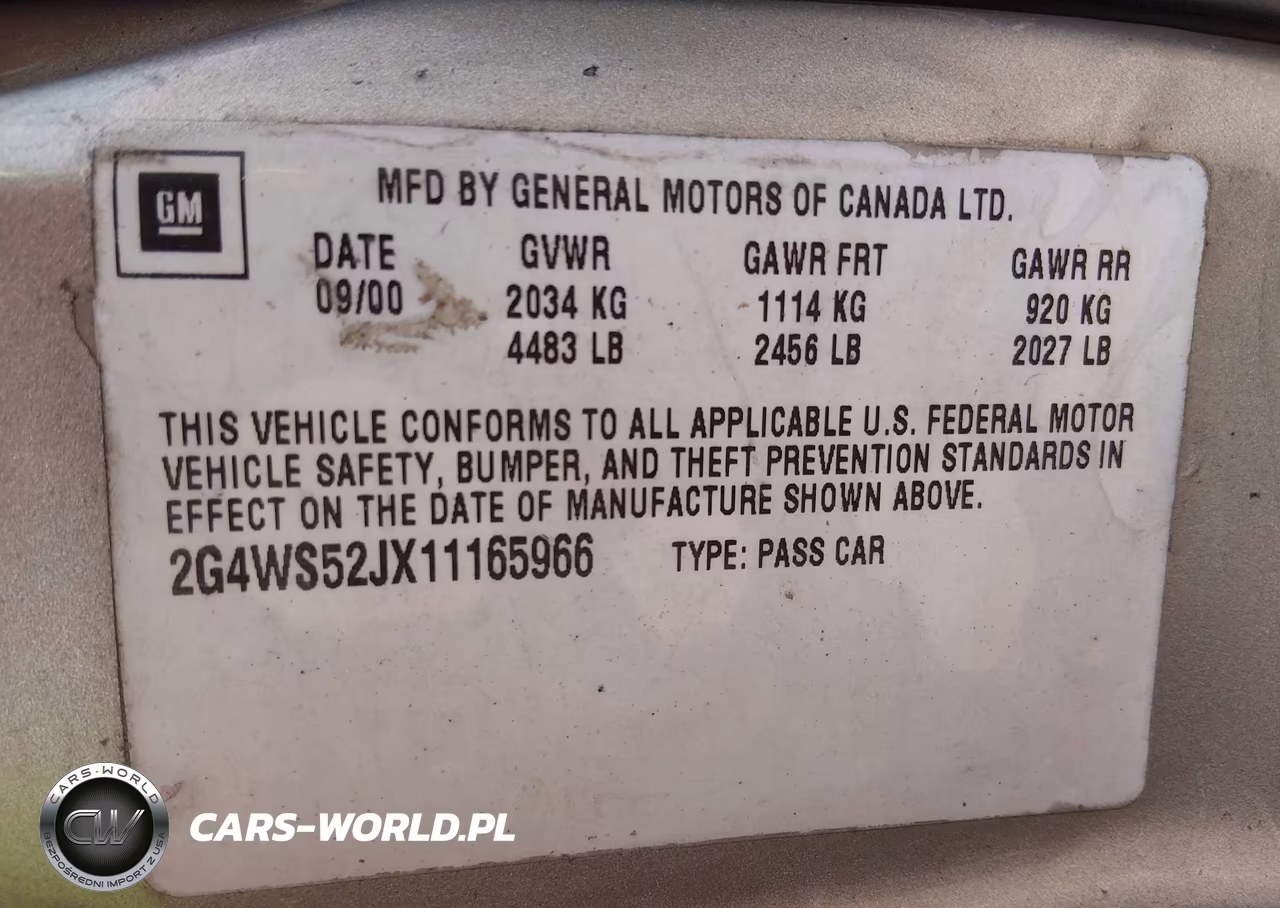2001 Buick Century Custom VIN:2G4WS52JX11165966 - 9