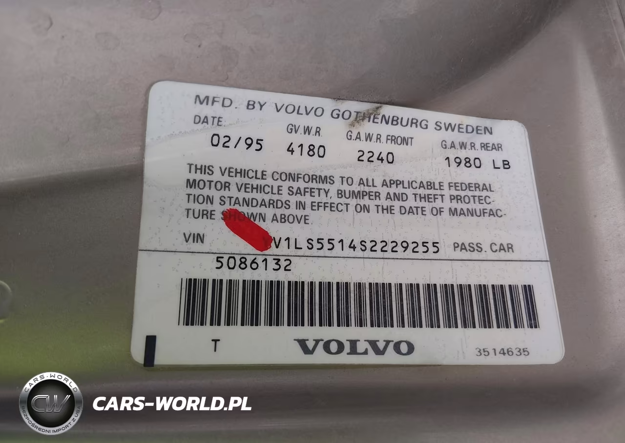 1995 Volvo 850 Glt VIN:YV1LS5514S2229255 - 9