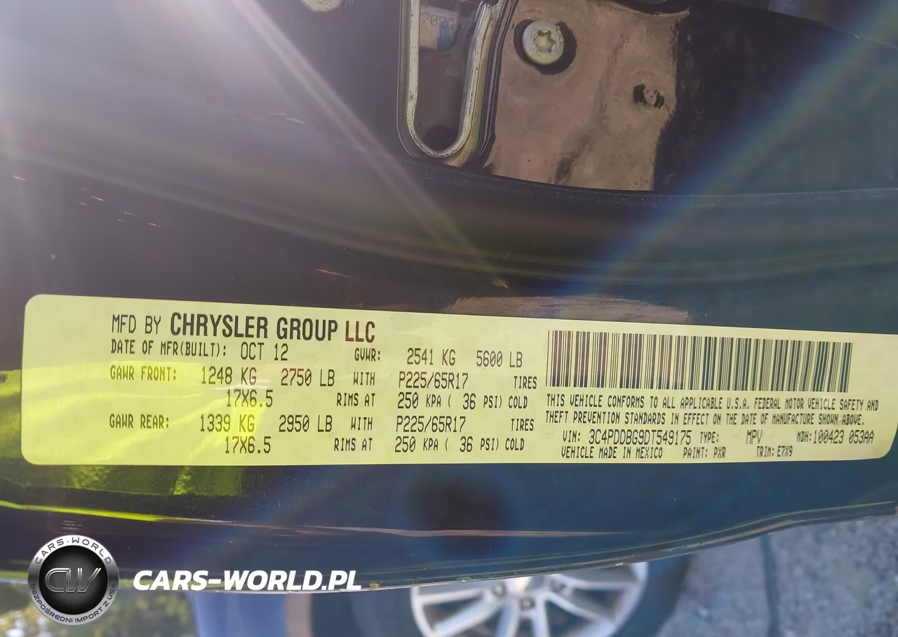 2013 Dodge Journey Sxt VIN:3C4PDDBG9DT549175 - 9