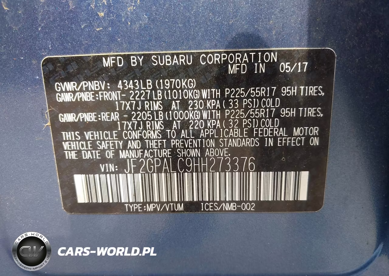 2017 Subaru Crosstrek 2.0I Limited VIN:JF2GPALC9HH273376 - 9
