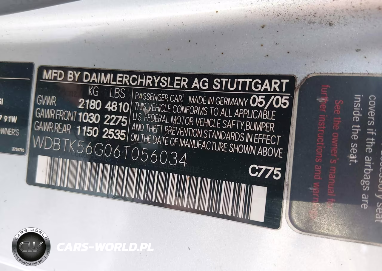 2006 Mercedes-Benz Clk 350 VIN:WDBTK56G06T056034 - 9