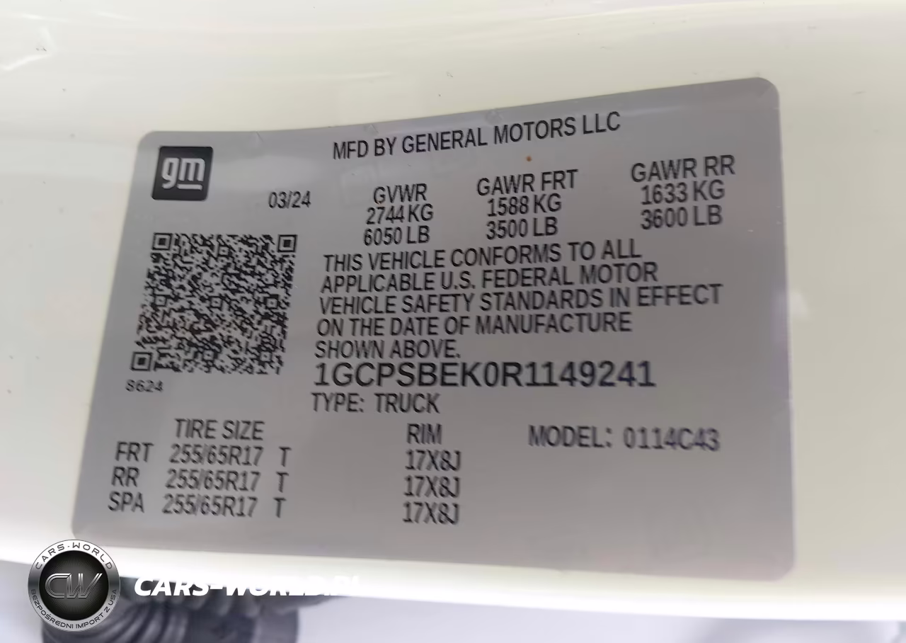 2024 Chevrolet Colorado 2Wd Wt VIN:1GCPSBEK0R1149241 - 9
