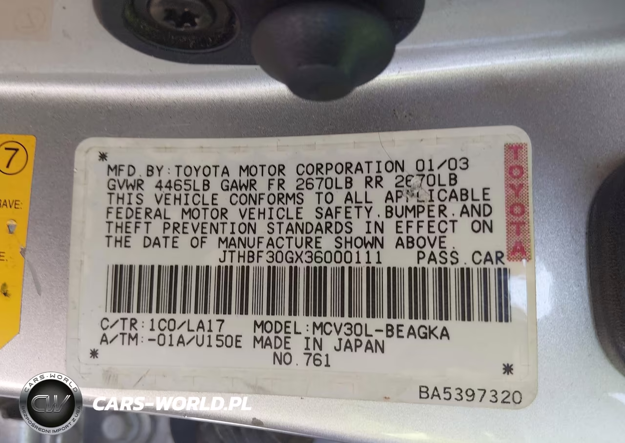 2003 Lexus Es 300 VIN:JTHBF30GX36000111 - 9