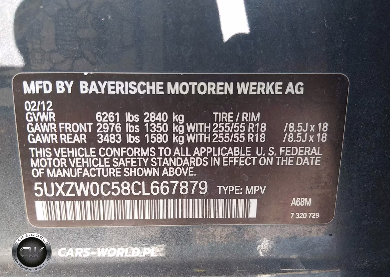 2012 BMW X5 xDrive35D VIN:5UXZW0C58CL667879 - 9
