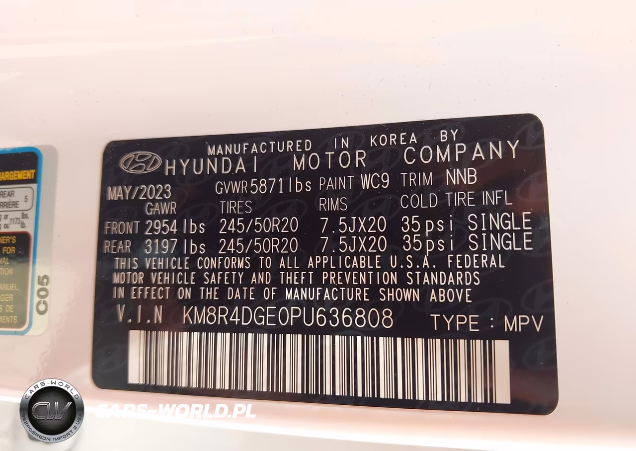 2023 Hyundai Palisade Sel VIN:KM8R4DGE0PU636808 - 9