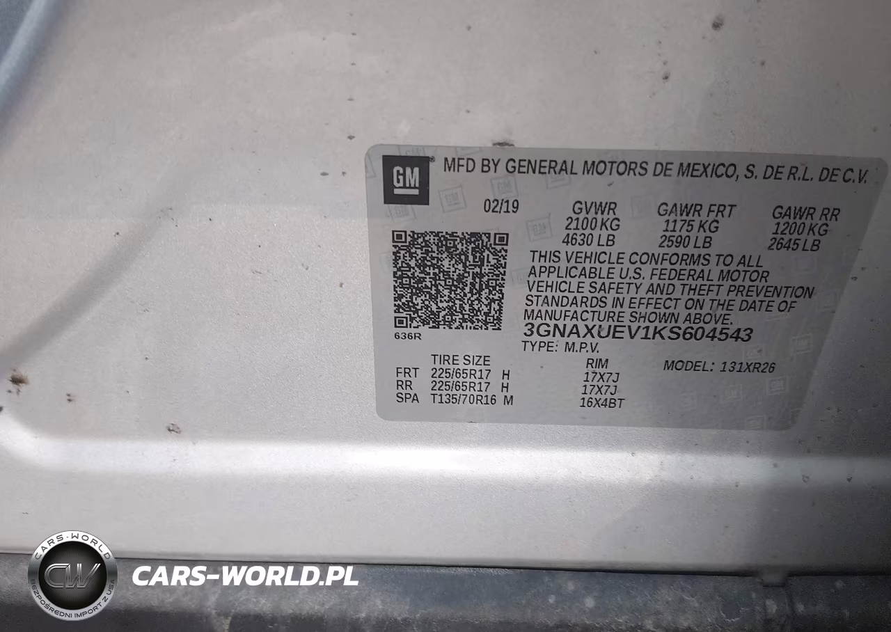 2019 Chevrolet Equinox Lt VIN:3GNAXUEV1KS604543 - 9