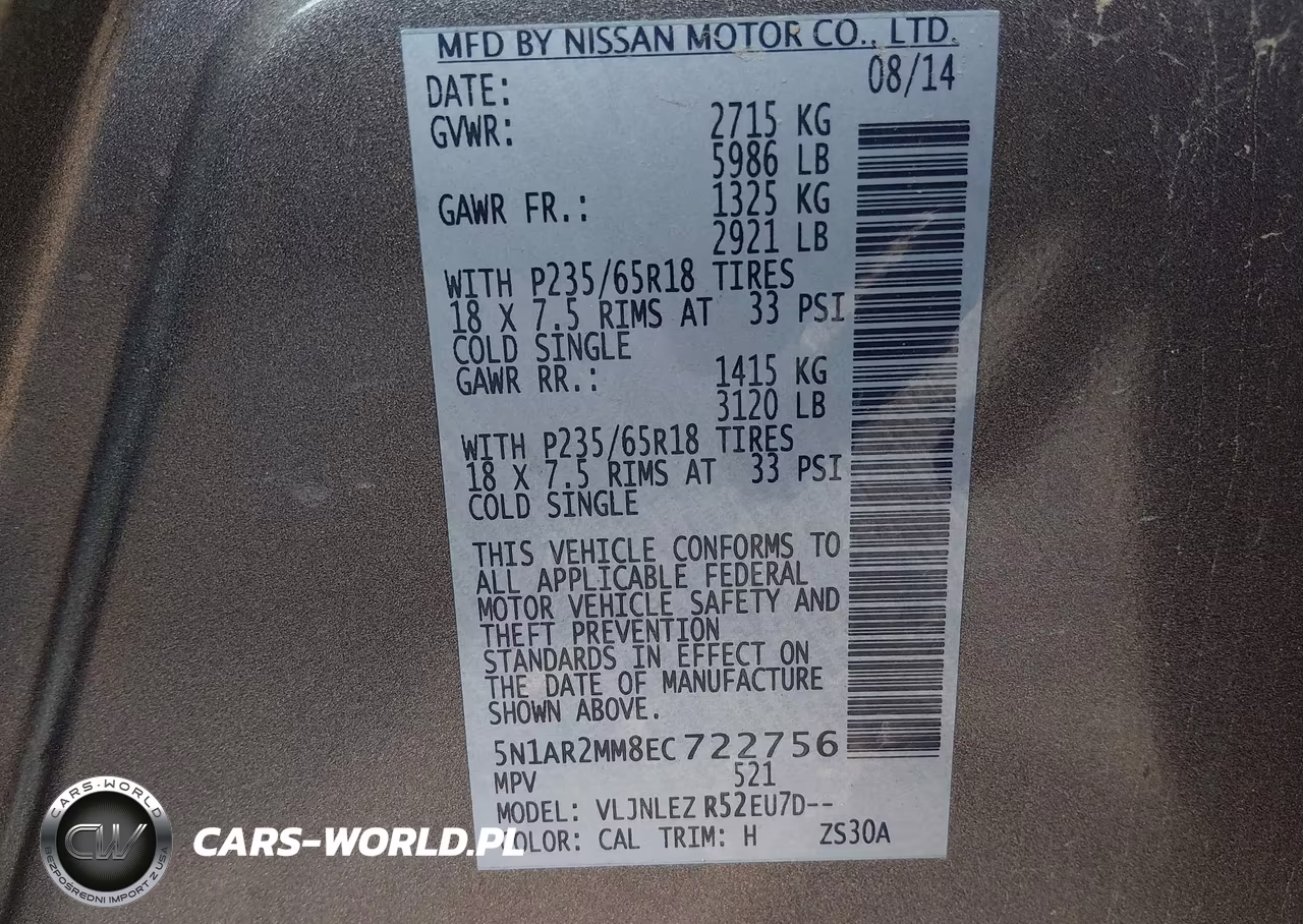 2014 NISSAN PATHFINDER S VIN:5N1AR2MM8EC722756 - 9
