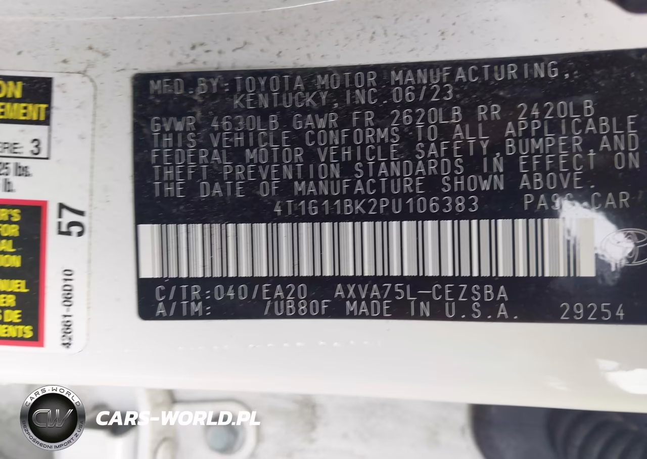 2023 Toyota Camry Se Awd VIN:4T1G11BK2PU106383 - 9