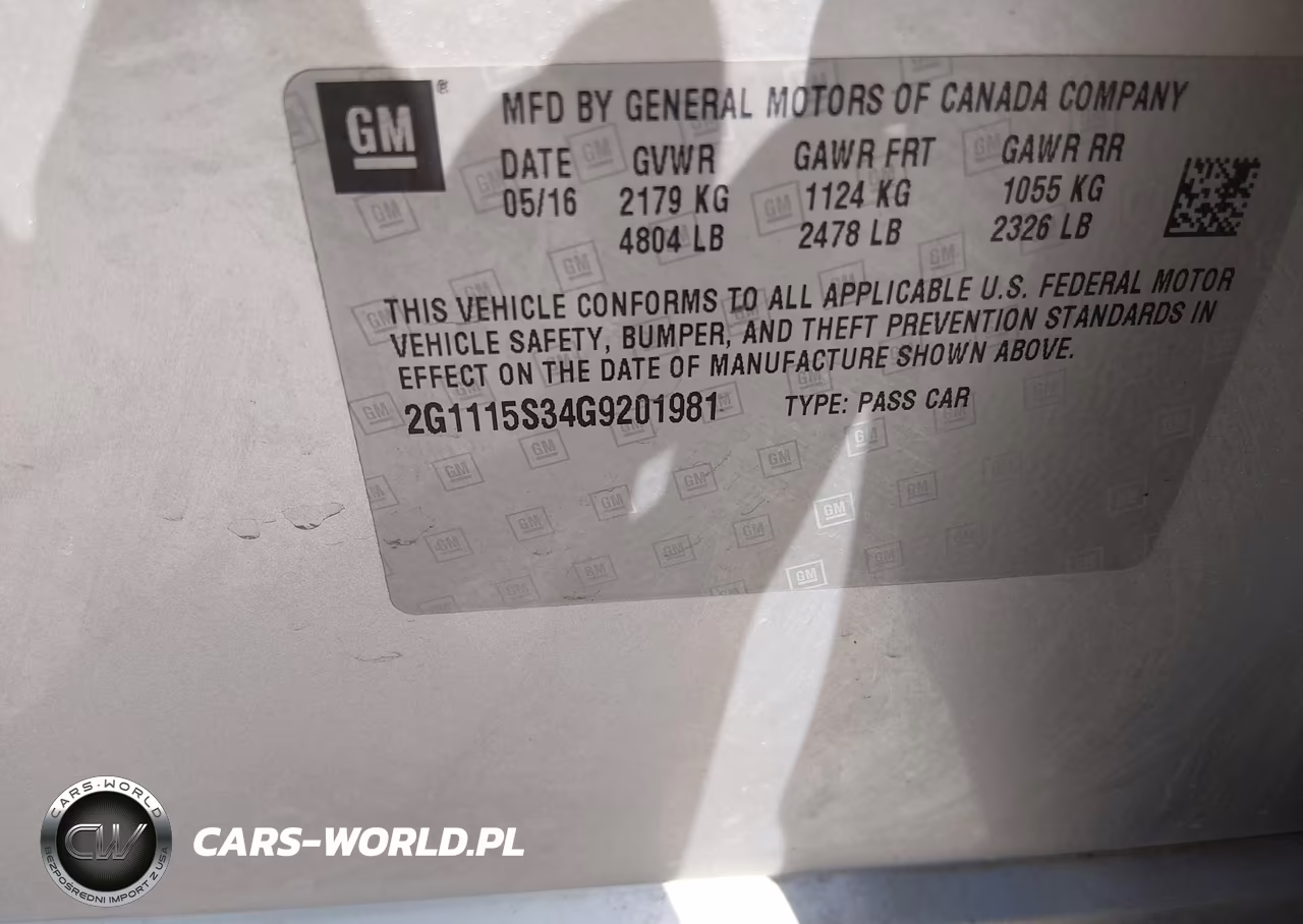 2016 Chevrolet Impala 2Lt VIN:2G1115S34G9201981 - 9
